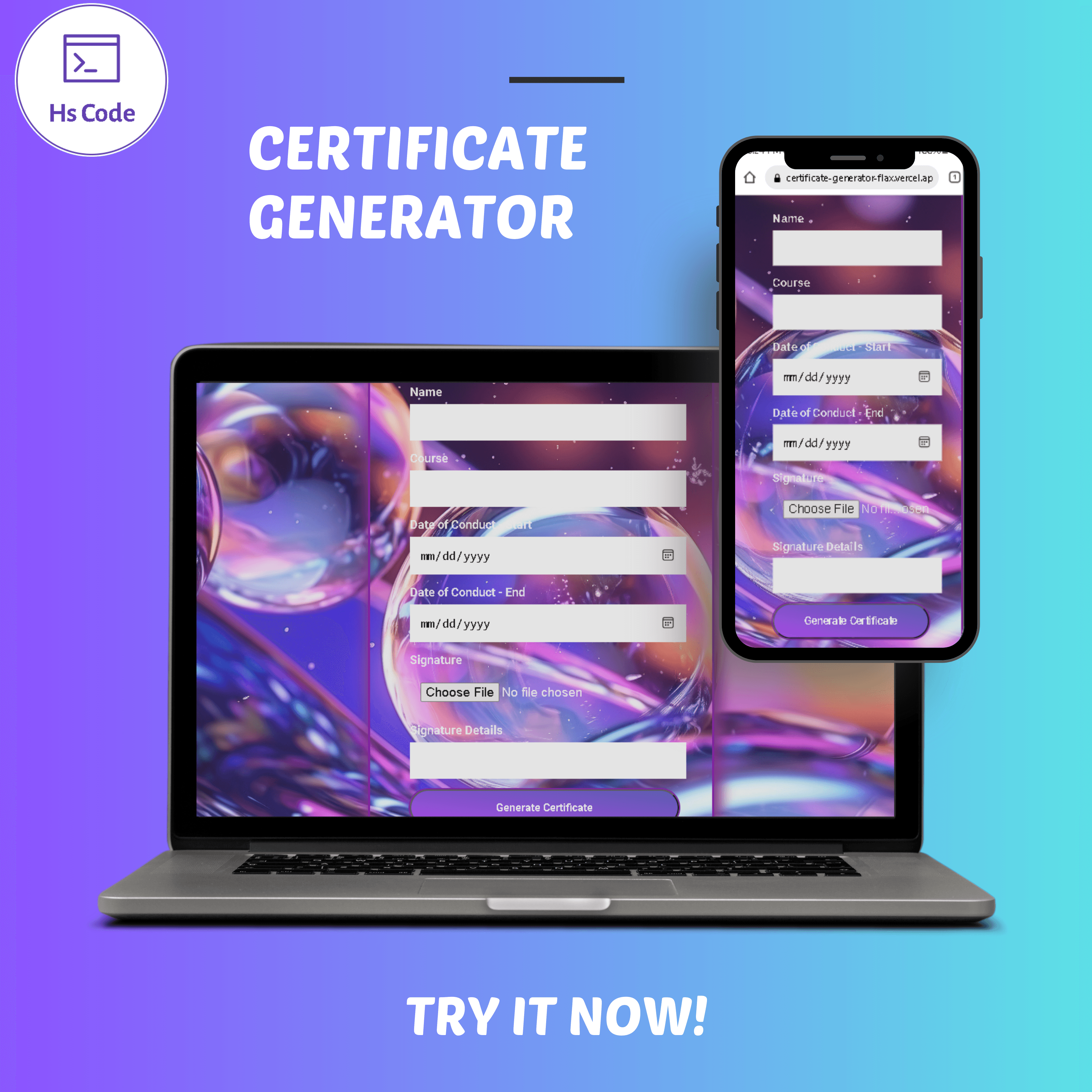 Certificate Generator